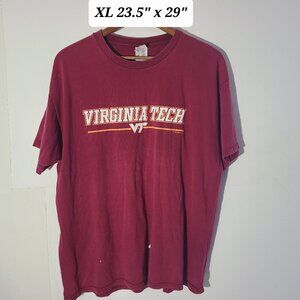 Vintage 90s Virginia Tech Hokies Maroon XL Men's T-Shirt